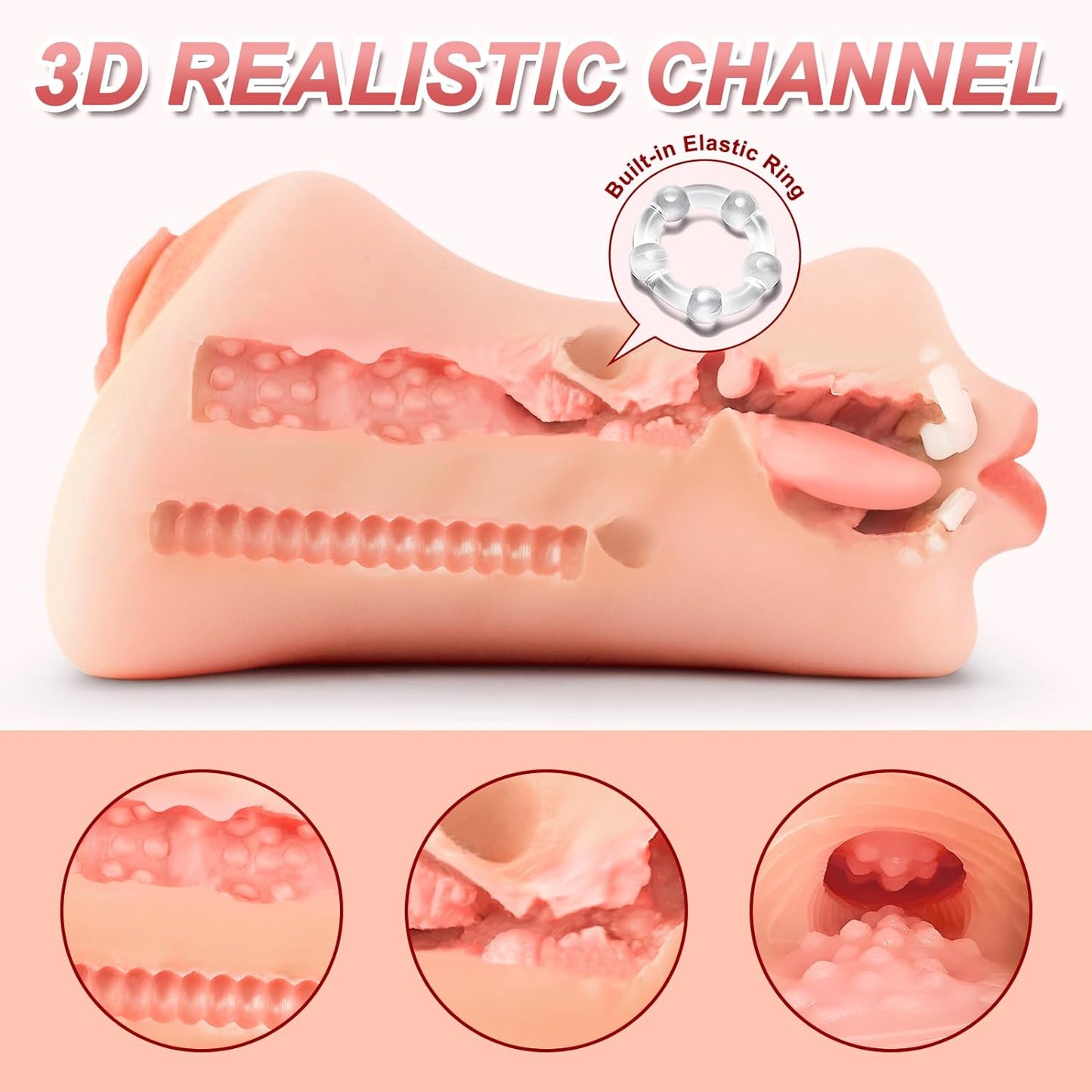 3 in 1 Pocket Pussy Male Masturbator