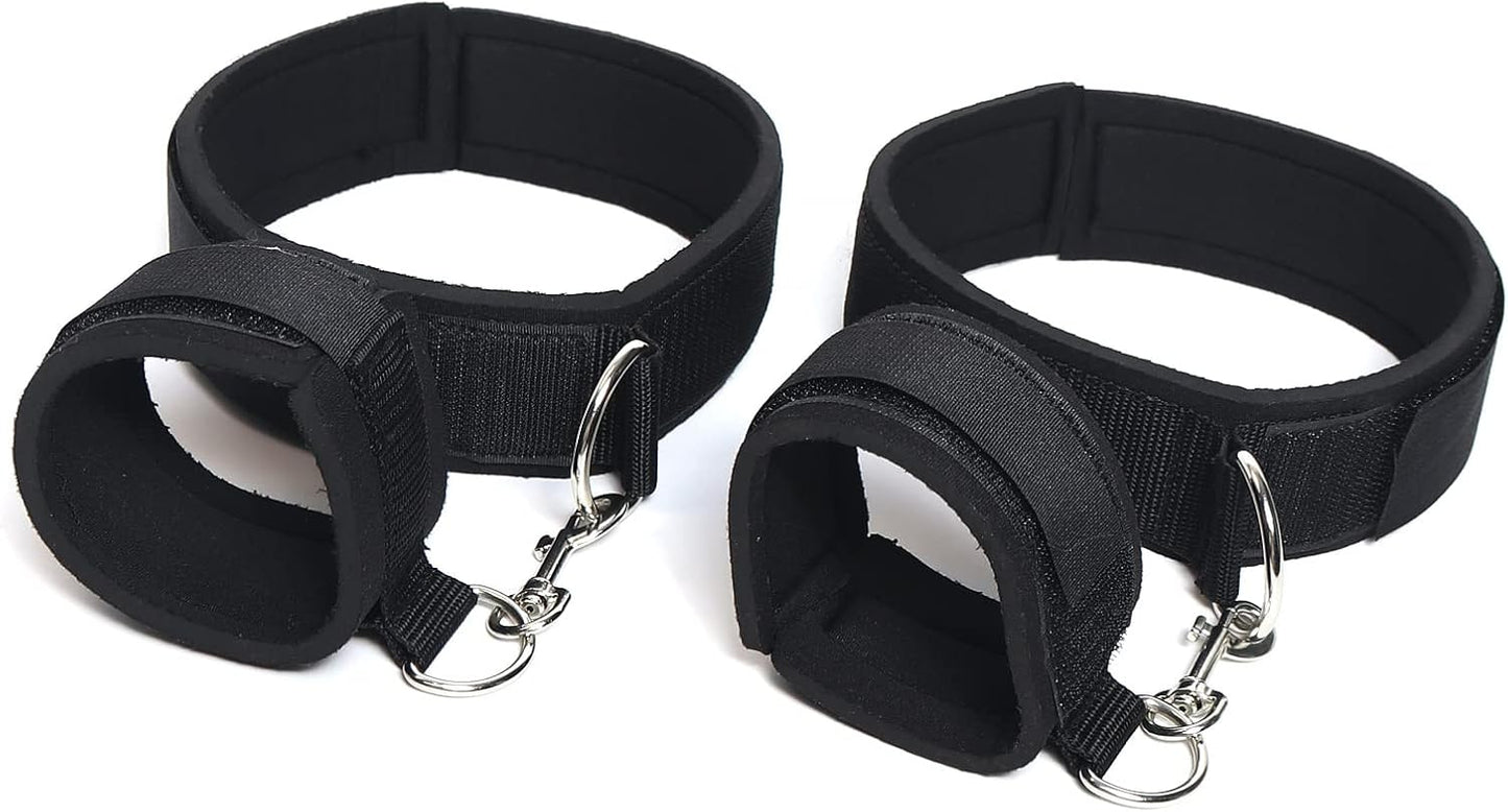 Sex Bondage Wrist & Thigh Cuffs BDSM Restraints Set