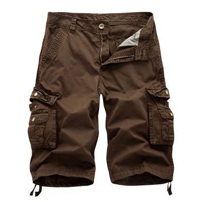 Men's Active Normal Waist Loose Multi-Pocket Versatile Twill Cargo Shorts