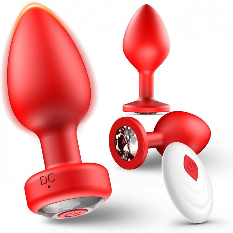 3Pcs Silicone Butt Plugs Training Kit with Remote Control