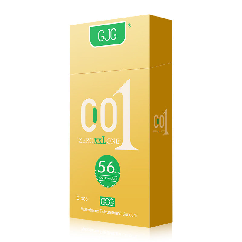 CJG  Non-Latex Condoms, Waterborne Polyurethane Condoms, 56mm Large Size, Ultra-Thin (0.01mm)