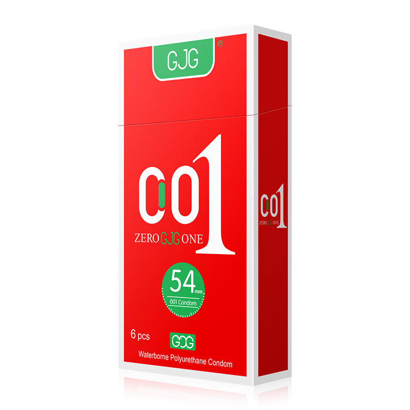 CJG Non-Latex Condoms, Waterborne Polyurethane Condoms, 54mm Medium Size, Ultra-Thin (0.01mm)