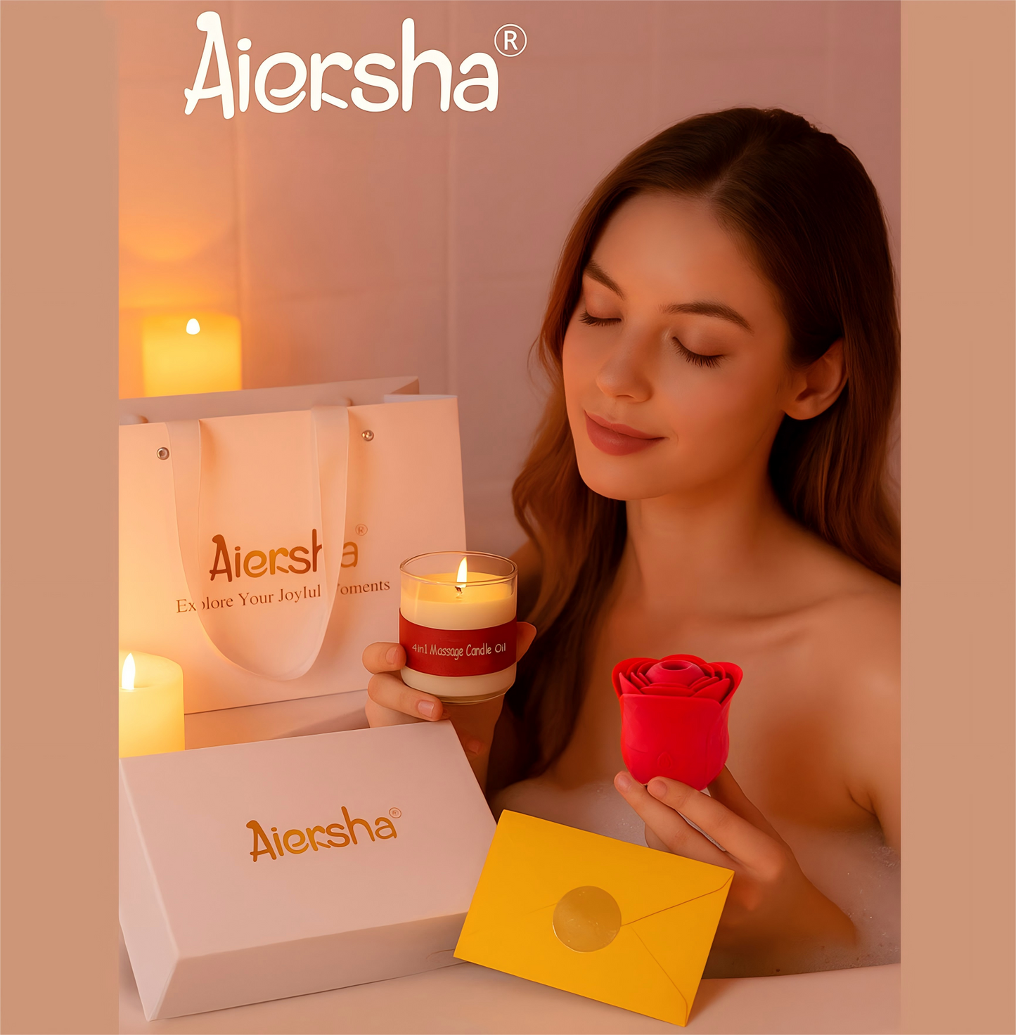 Rose Aromatherapy - The Sensual Gift Box for Romance & Relaxation