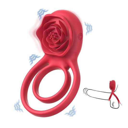 Rose Vibrating Cock Ring
