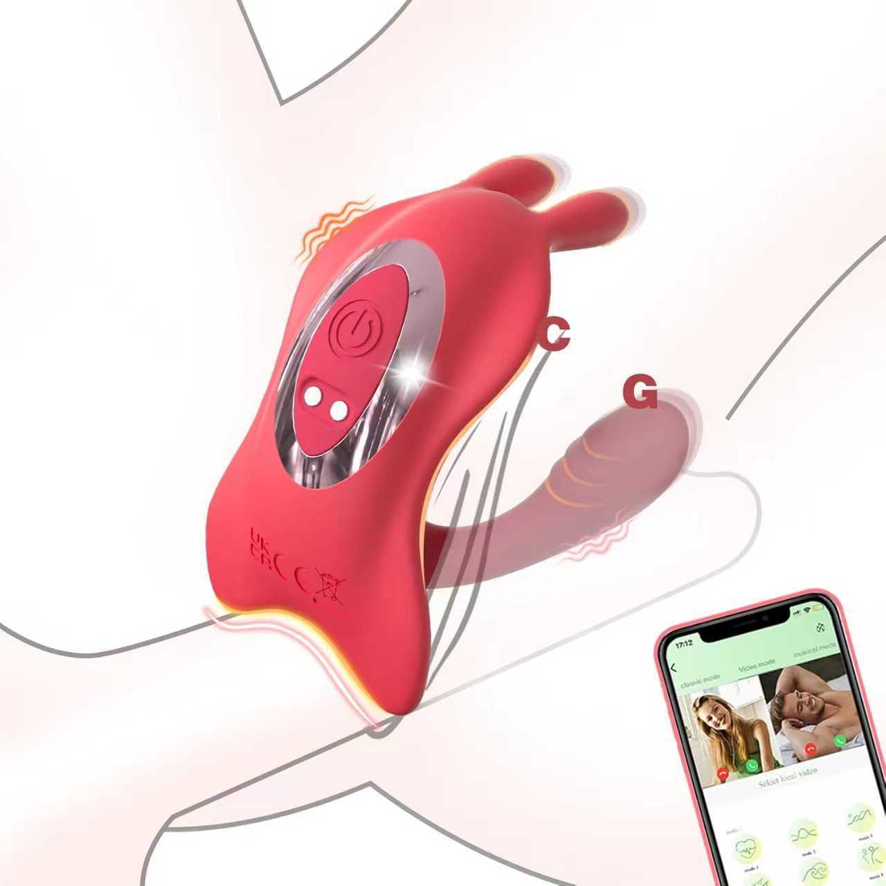 Couples Wearable Rabbit Stimulator Vibrator With  App Remote Control