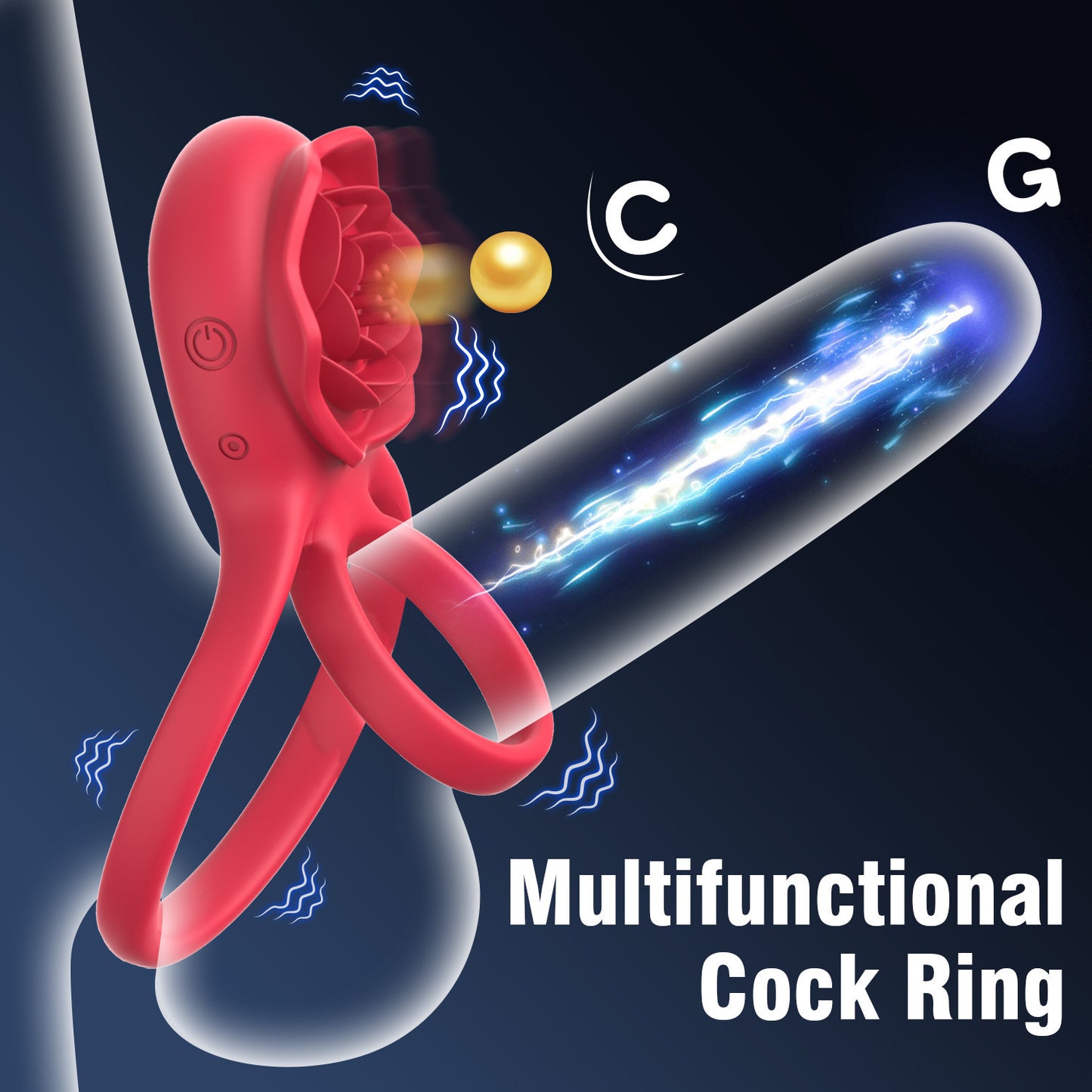 Rose Vibrating Cock Ring