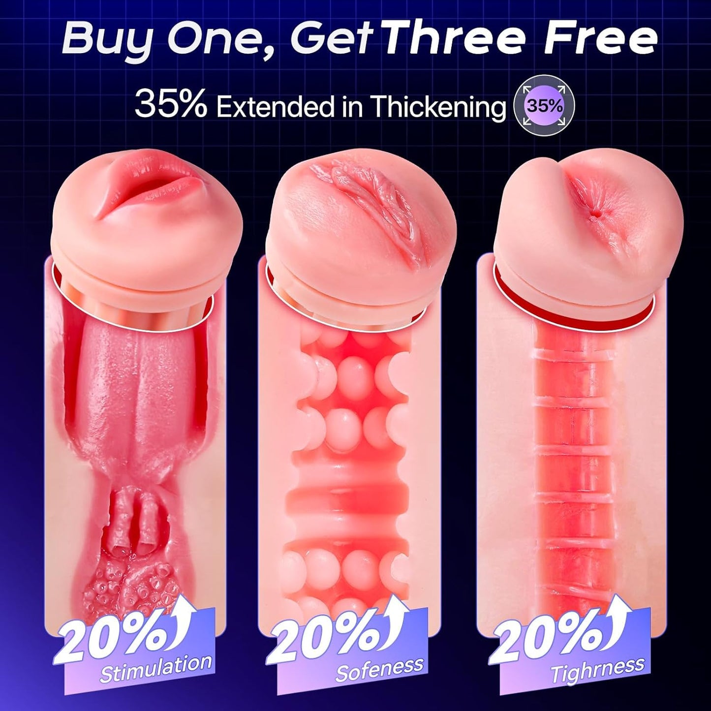 APP Control 3 Sleeves Sets AI Sync Pocket Pussy Penis Pump with 9 Sucking & 9 Vibrating