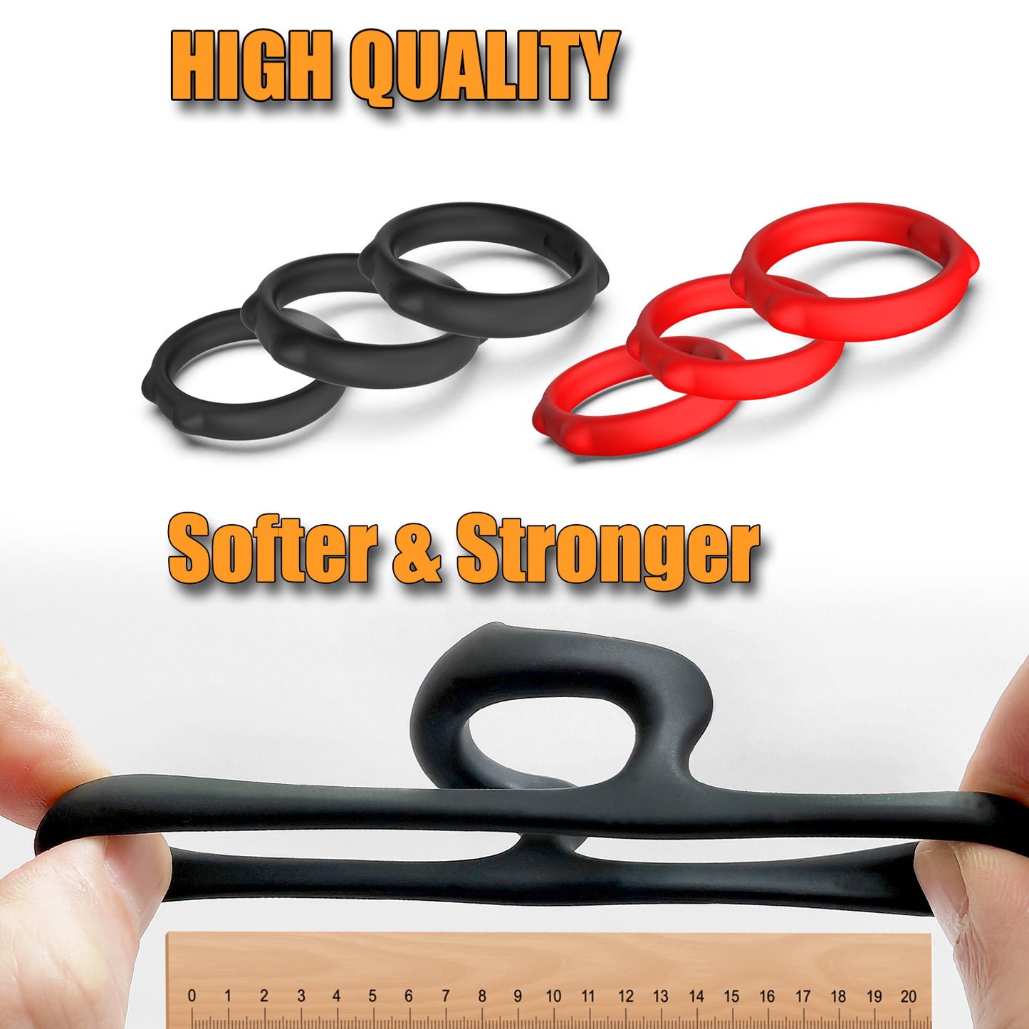 8 Sizes Silicone Penis Ring