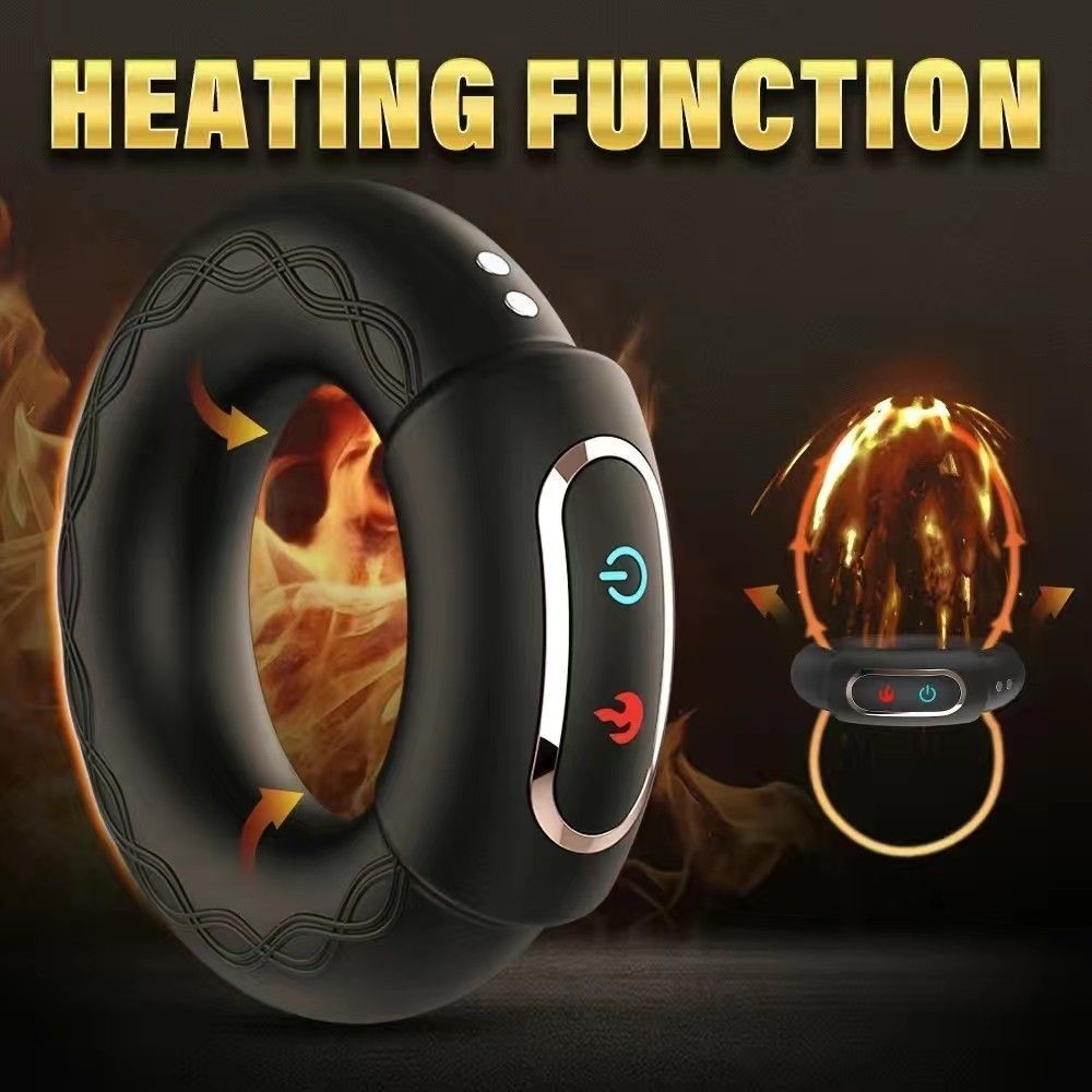 9 Vibrations with Heating Penis Ring
