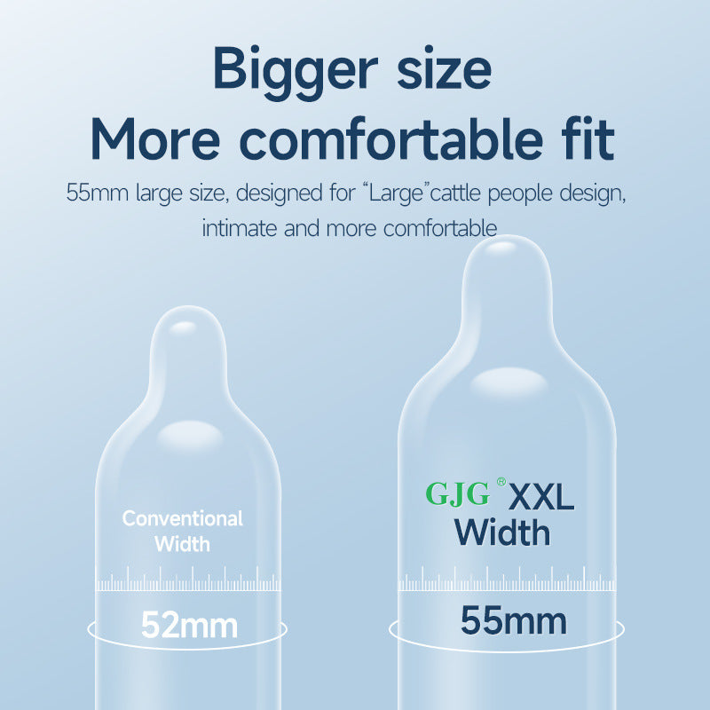 GJG Ultra Thin Series 10 Pcs Large Natural Rubber Latex Male Condom