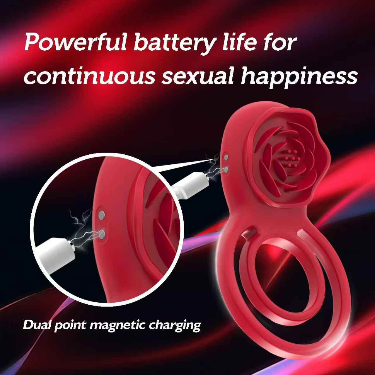 Rose Vibrating Cock Ring
