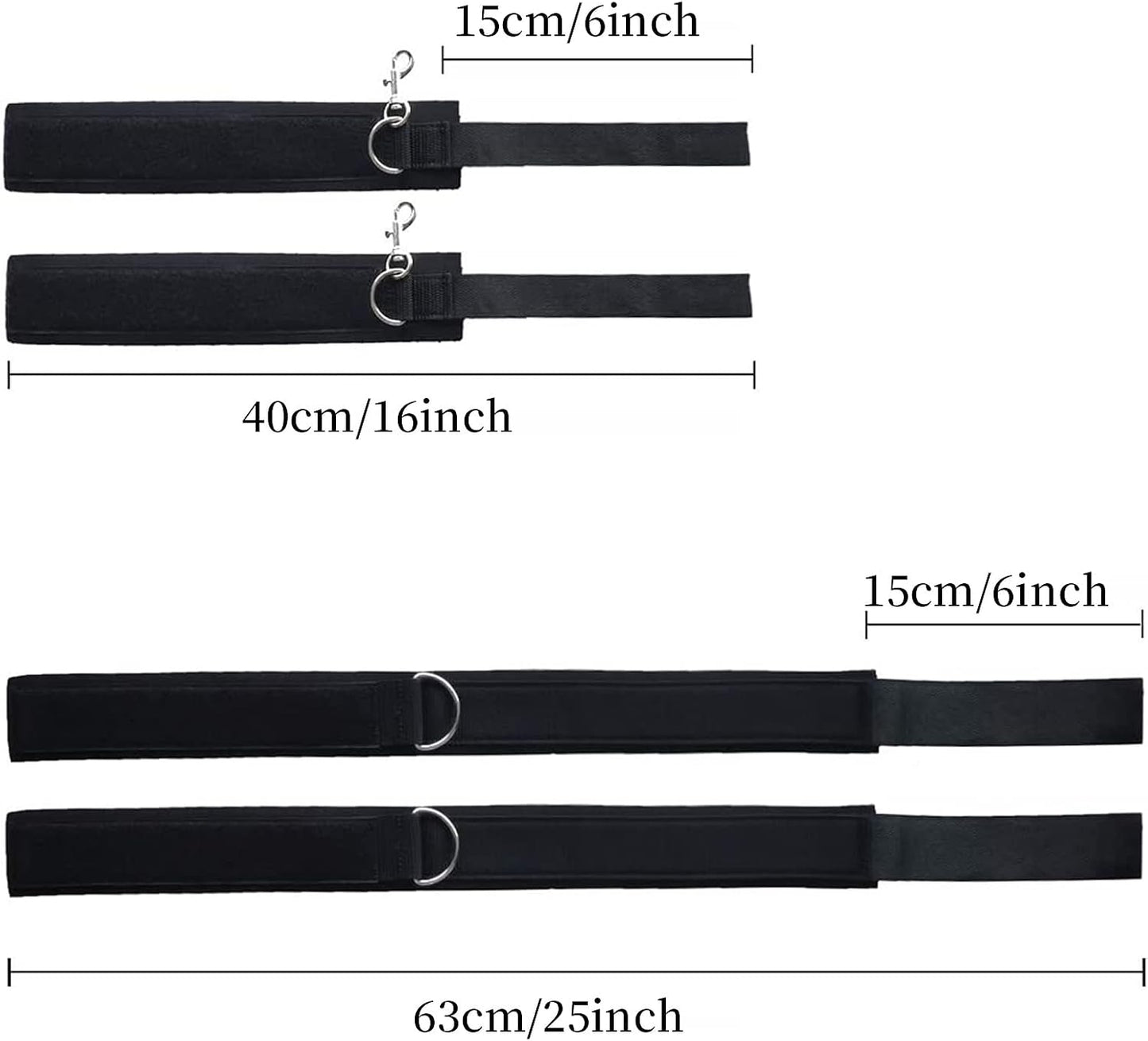 Sex Bondage Wrist & Thigh Cuffs BDSM Restraints Set