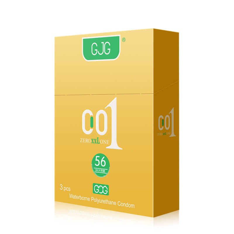 CJG  Non-Latex Condoms, Waterborne Polyurethane Condoms, 56mm Large Size, Ultra-Thin (0.01mm)