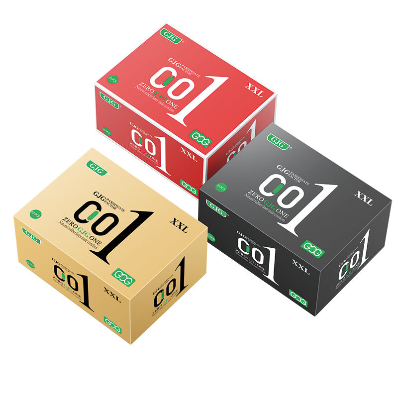GJG Ultra Thin Series 10 Pcs Large Natural Rubber Latex Male Condom