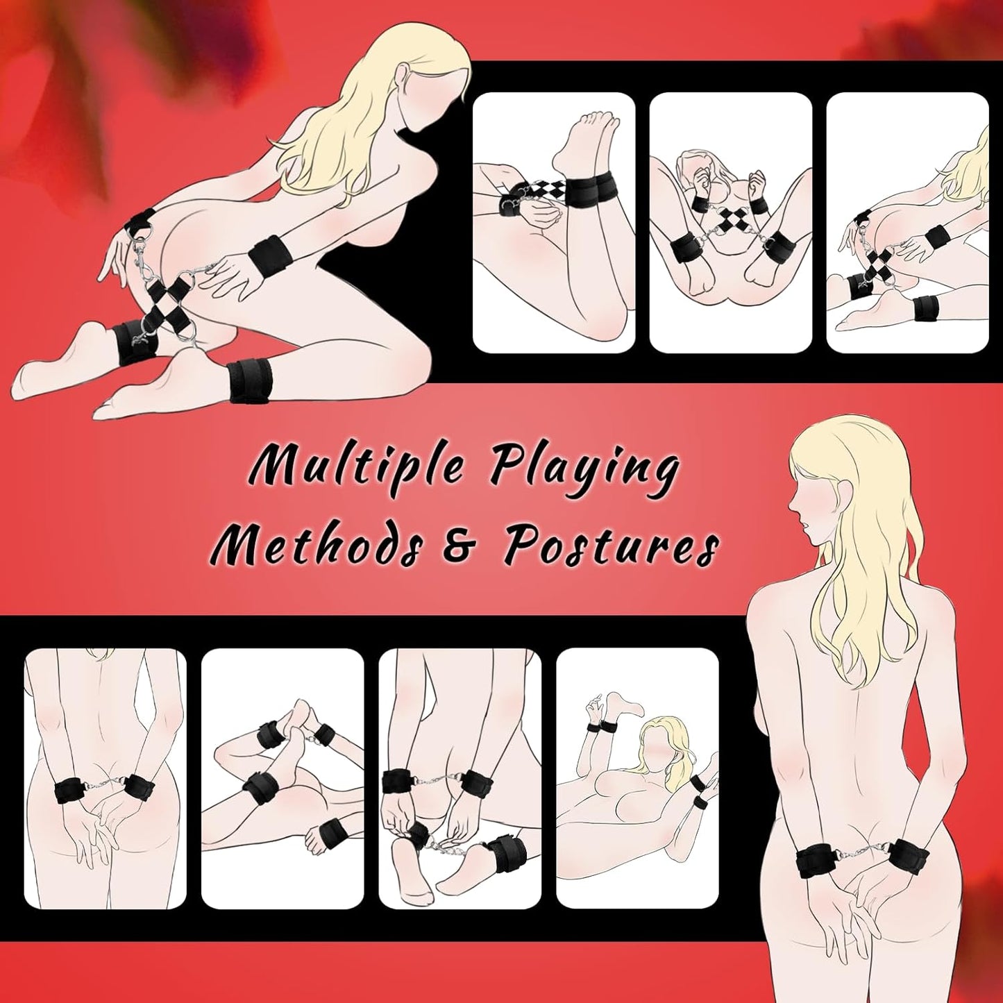 Adjustable BDSM Bed Restraints