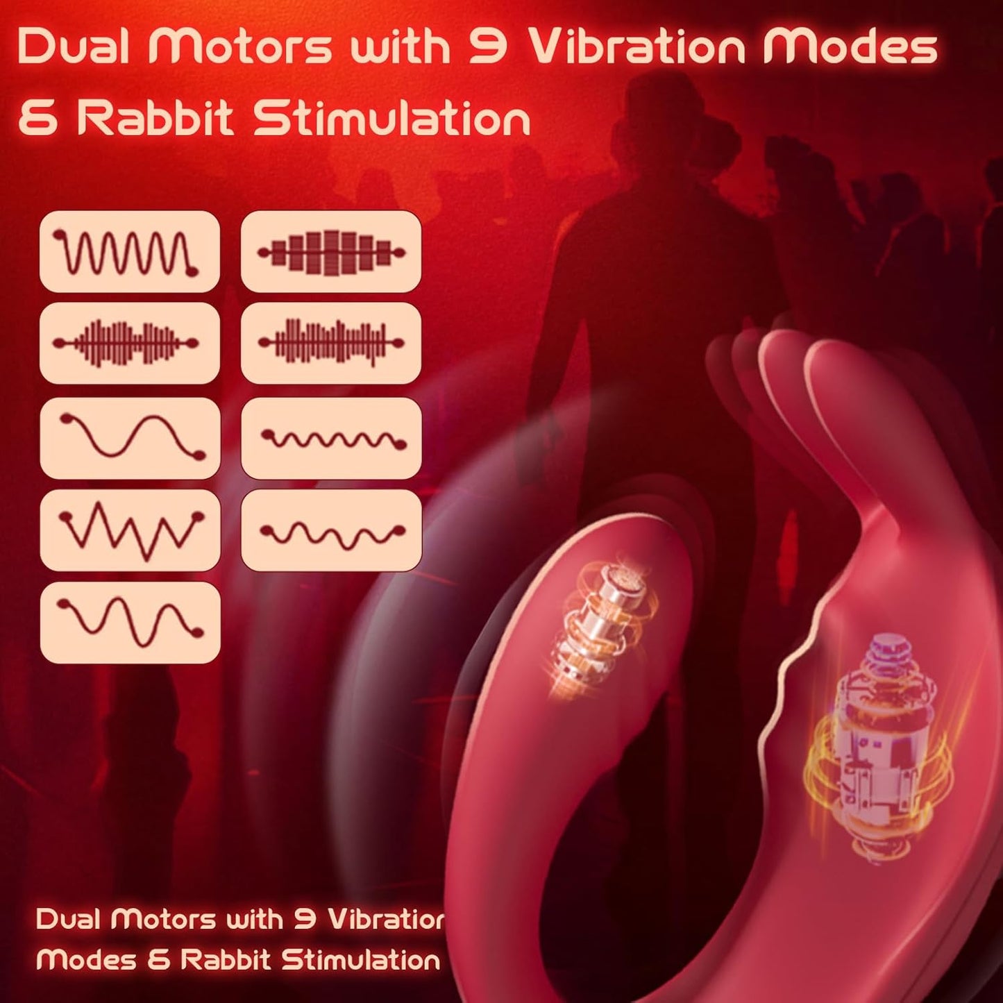 Couples Wearable Rabbit Stimulator Vibrator With  App Remote Control