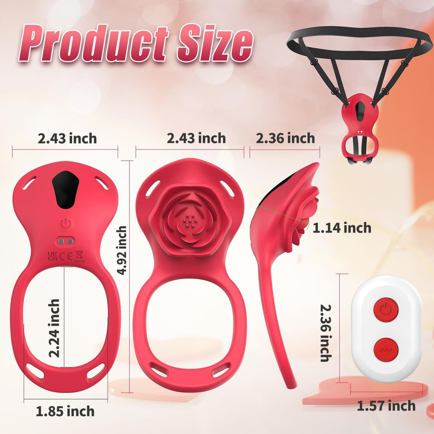 Couples Rose App Remote Control Wearable Vibrator