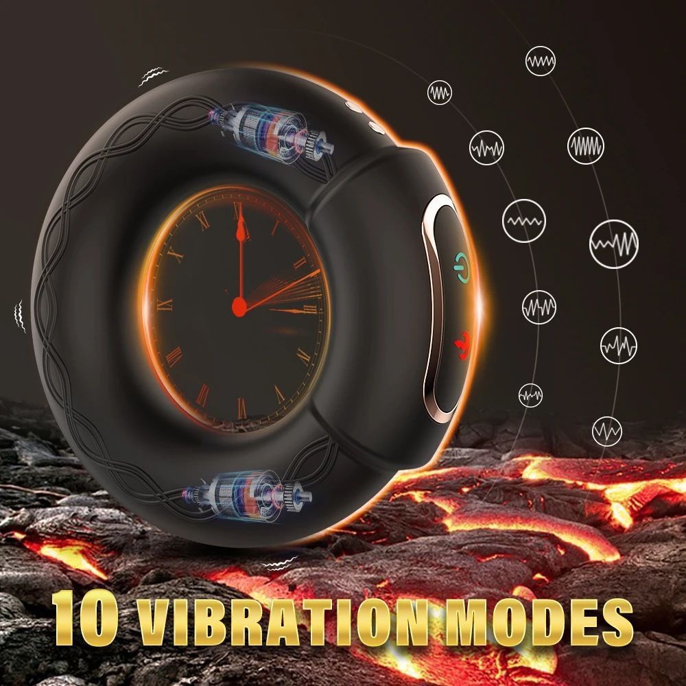 9 Vibrations with Heating Penis Ring