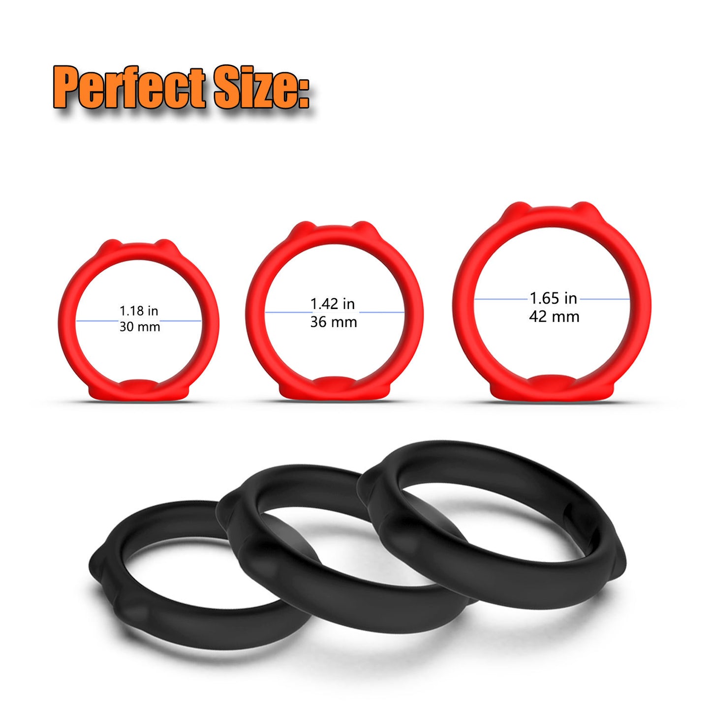 8 Sizes Silicone Penis Ring