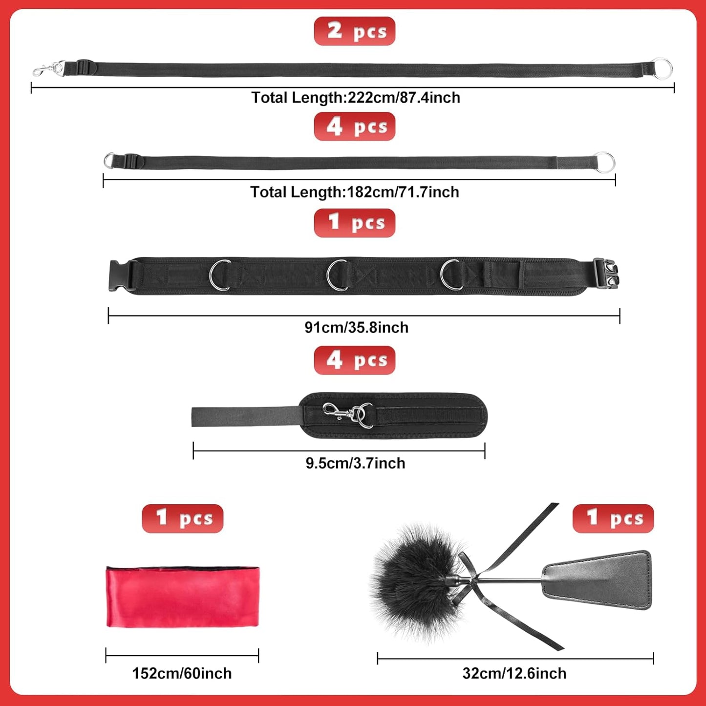 Adjustable BDSM Bed Restraints