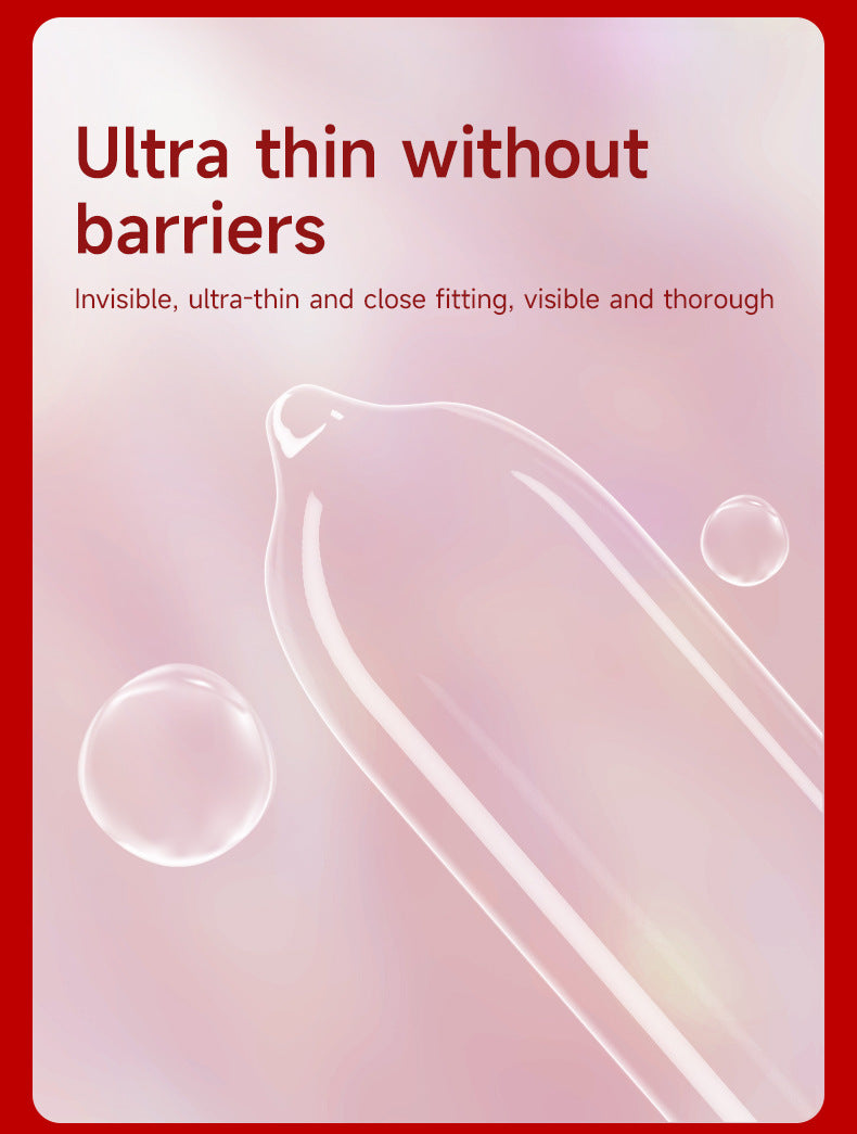 CJG Non-Latex Condoms, Waterborne Polyurethane Condoms, 54mm Medium Size, Ultra-Thin (0.01mm)