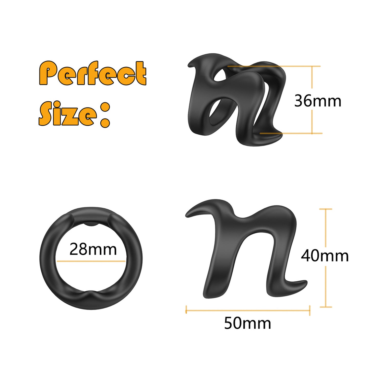 8 Sizes Silicone Penis Ring