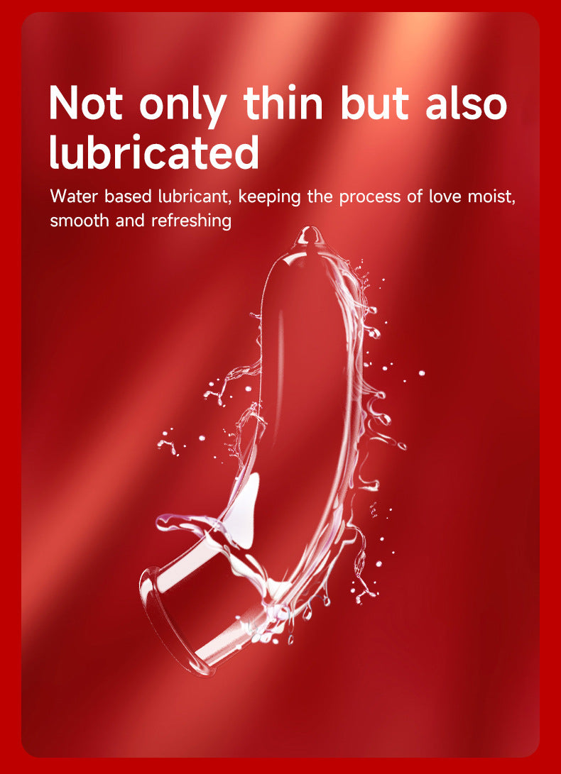 CJG Non-Latex Condoms, Waterborne Polyurethane Condoms, 54mm Medium Size, Ultra-Thin (0.01mm)