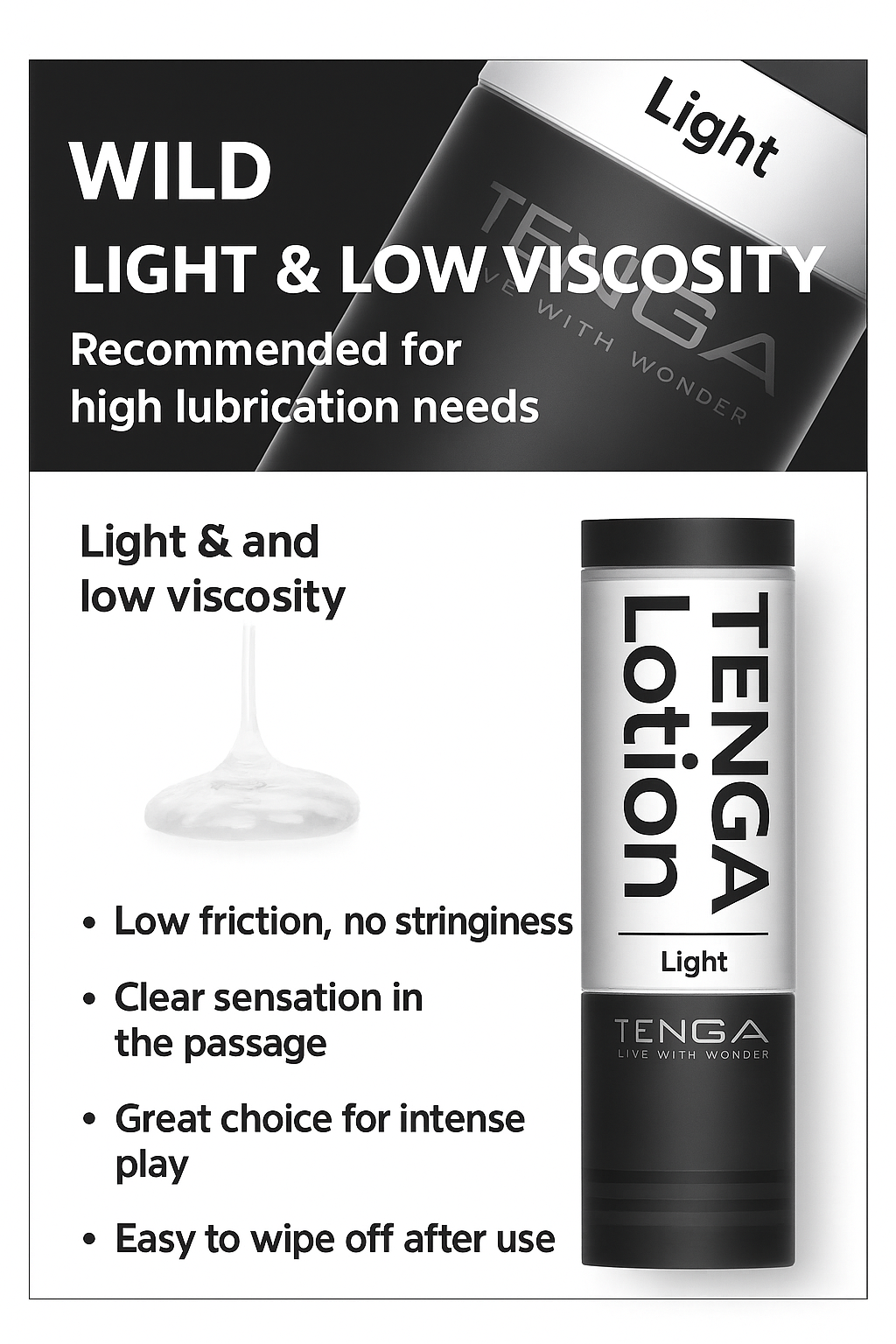 TENGA Lubricant for Male and Female Sex Toys/Massage Cups