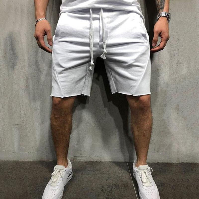 Loose Plain Elastic Waist Shorts