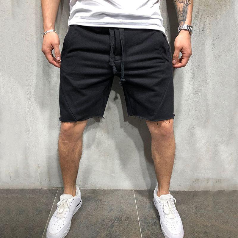 Loose Plain Elastic Waist Shorts
