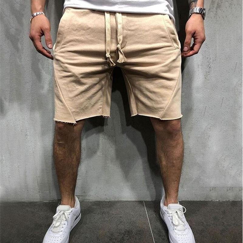 Loose Plain Elastic Waist Shorts