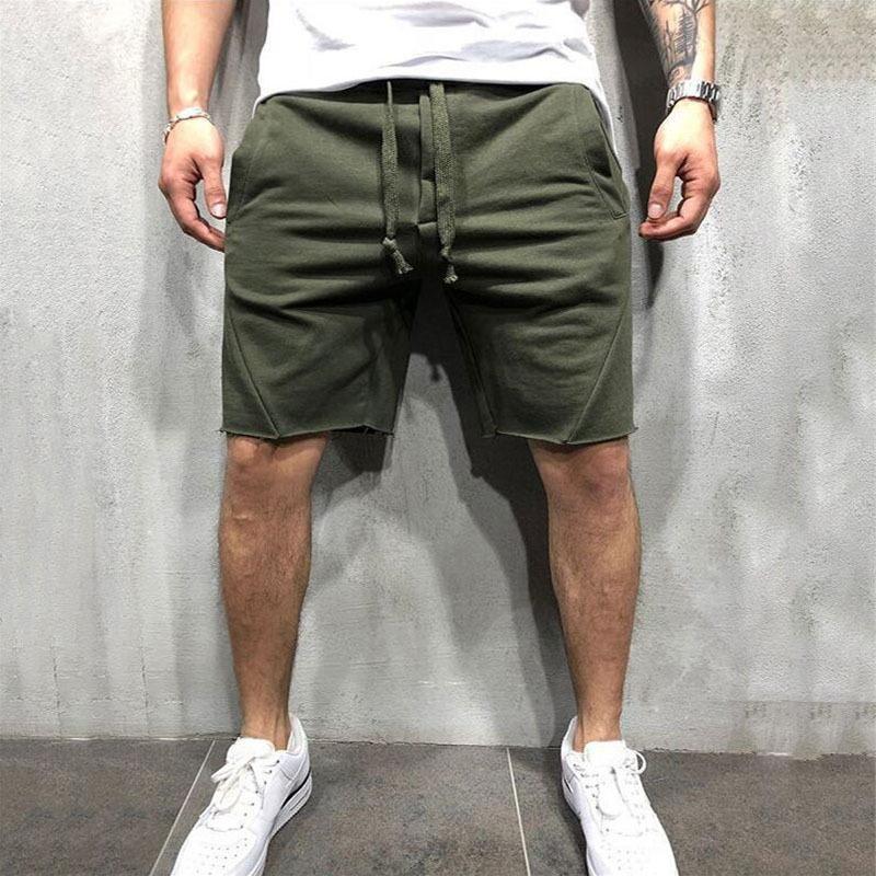 Loose Plain Elastic Waist Shorts