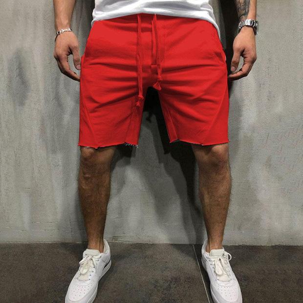 Loose Plain Elastic Waist Shorts