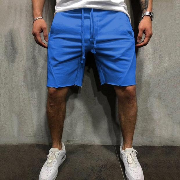 Loose Plain Elastic Waist Shorts