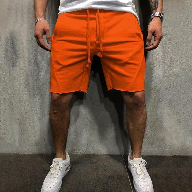 Loose Plain Elastic Waist Shorts