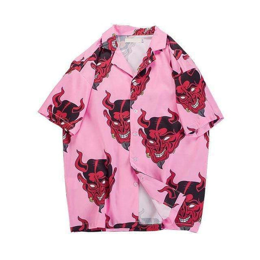Hypest Fit Pink / M DEVIL Hawaiian T-shirt
