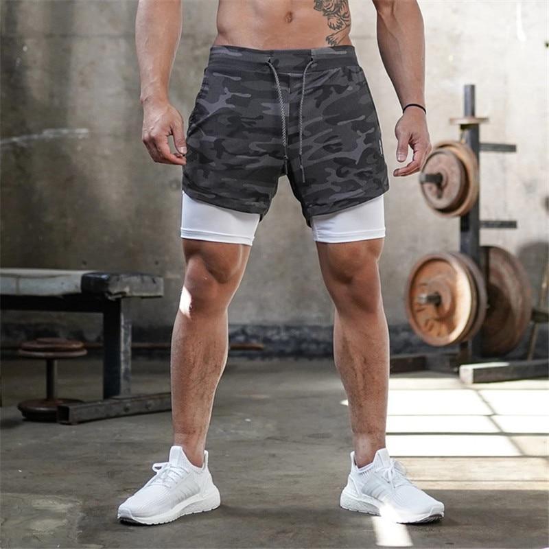 Mens 2 in 1 Gym Shorts | Buy 2 free Shipping