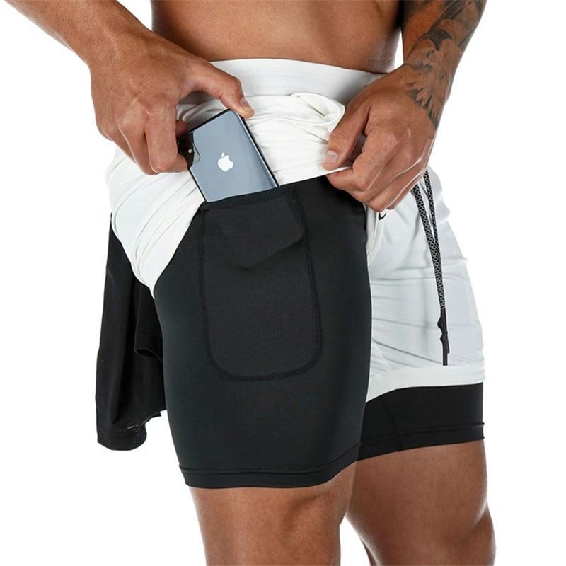 Mens 2 in 1 Gym Shorts | Buy 2 free Shipping