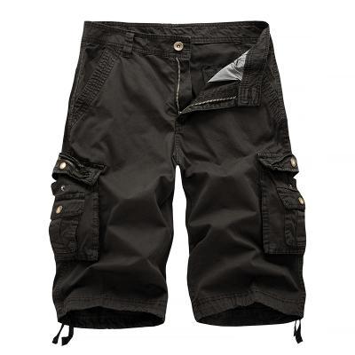 Men's Active Normal Waist Loose Multi-Pocket Versatile Twill Cargo Shorts