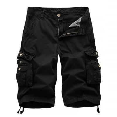 Men's Active Normal Waist Loose Multi-Pocket Versatile Twill Cargo Shorts