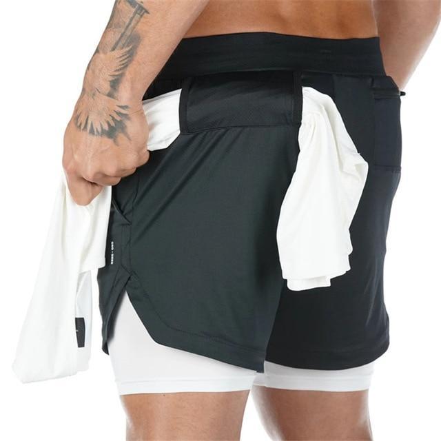 Mens 2 in 1 Gym Shorts | Buy 2 free Shipping